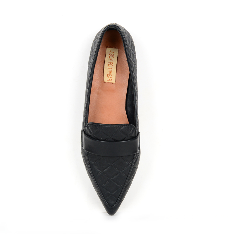 2020 Fashion OEM PU Woven Ballerina Flats