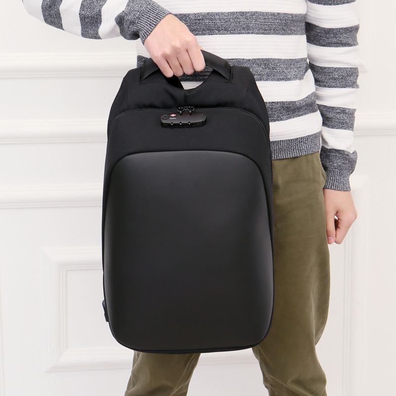 Custom Logo Nylon Casual Business Laptop Backpack with USB