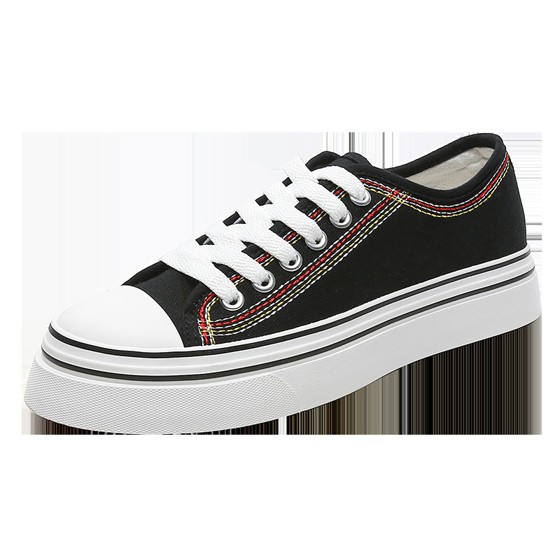 Chunky Flat Platform Casual Canvas Sneakers