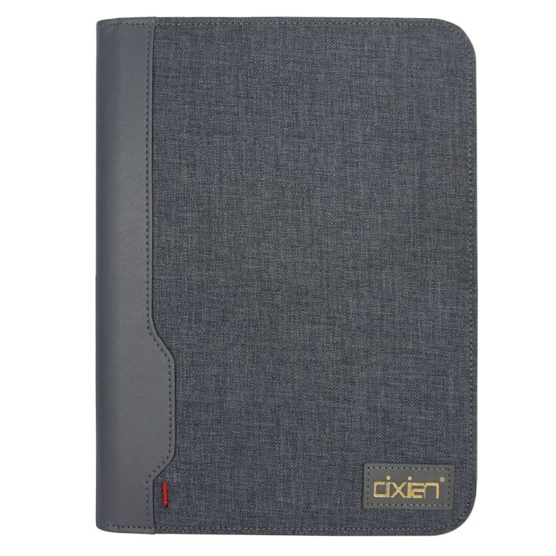 Executive Zippered Business Padfolio with Writing Pad and Tablet Holder