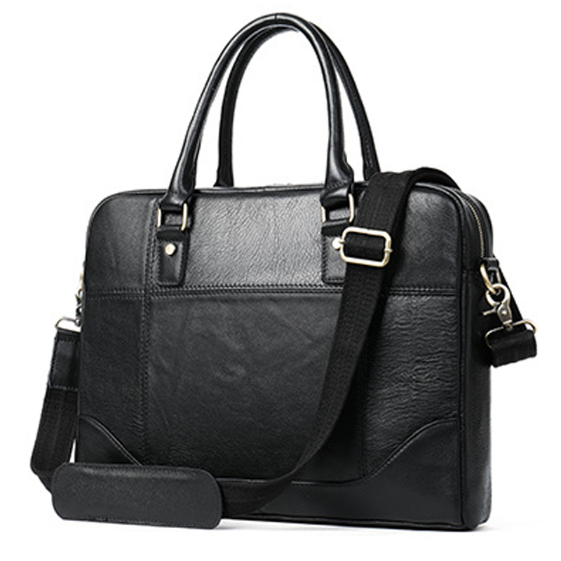 Men's Luxury Genuine Leather Laptop Shoulder Bag Briefcase