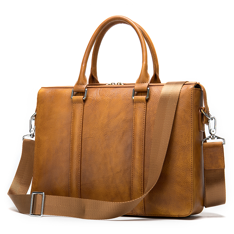 Wholesale Custom Fashion Men's Vintage Genuine Leather Business Laptop Briefcase Bag