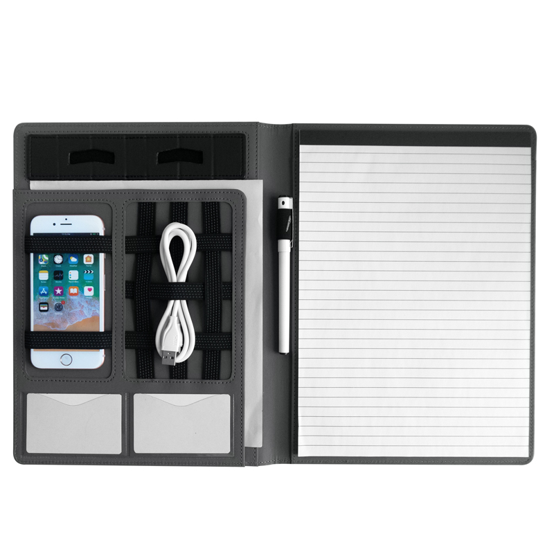 Nylon PU Legal Document Organizer Business Card Holder Padfolio