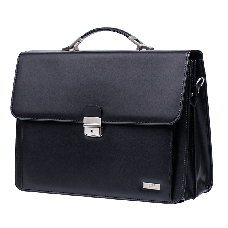 Men's PU Leather Business Card Holder Laptop Messenger Briefcase