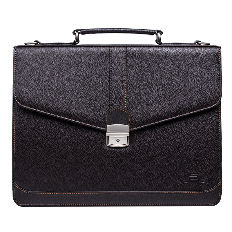 Custom Logo Men's Leather Travel Executive Office Briefcase Handbag
