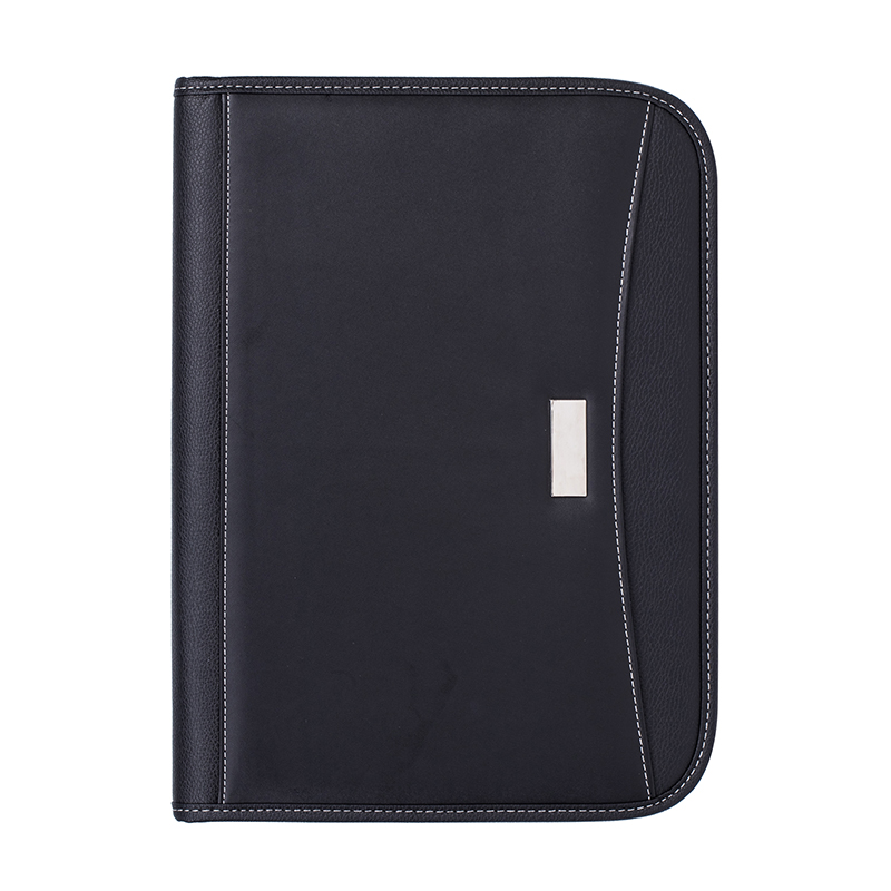 Vegan Leather Zipper Padfolio