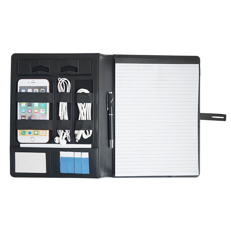 Faux Leather Junior Padfolio with Refillable Notepad