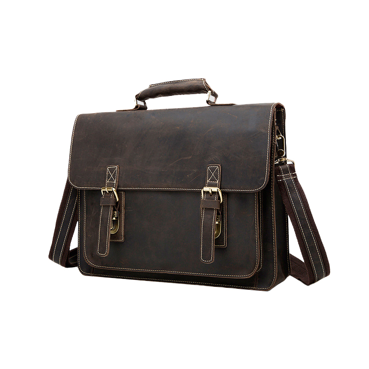Men's Hard Leather Messenger Bag