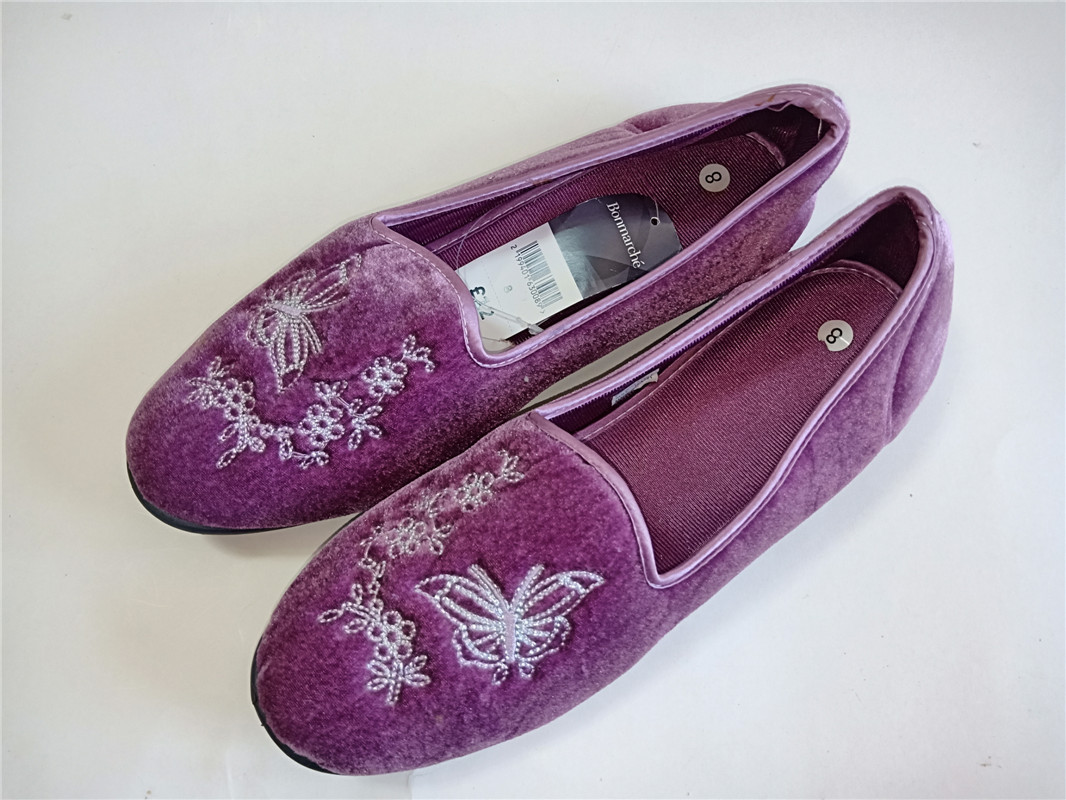 Indoor embroidered women's shoes