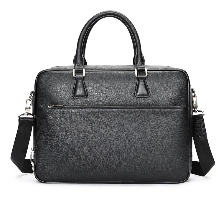 Vintage Style Leather and Canvas Executive Briefcase for Men