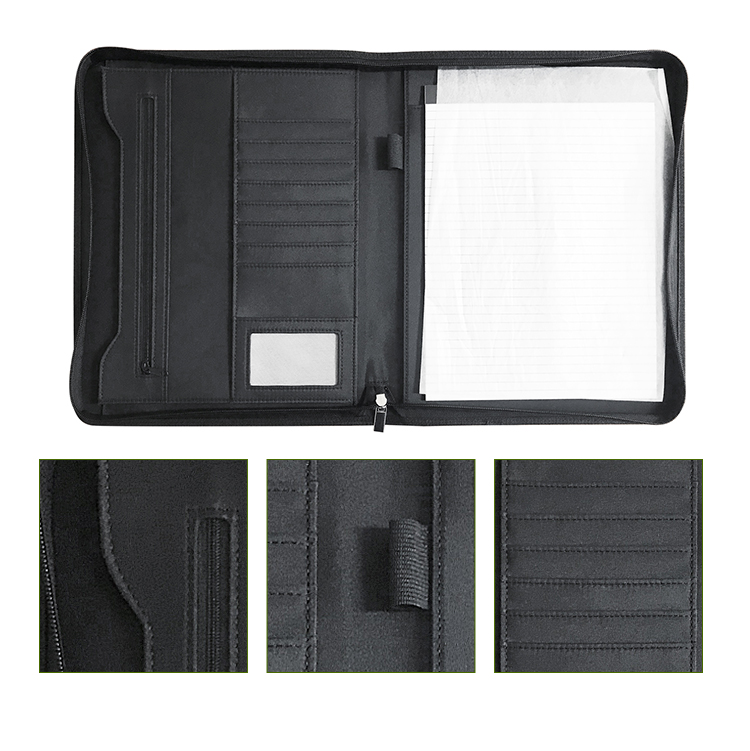 Genuine Leather Portfolio Binder for A4