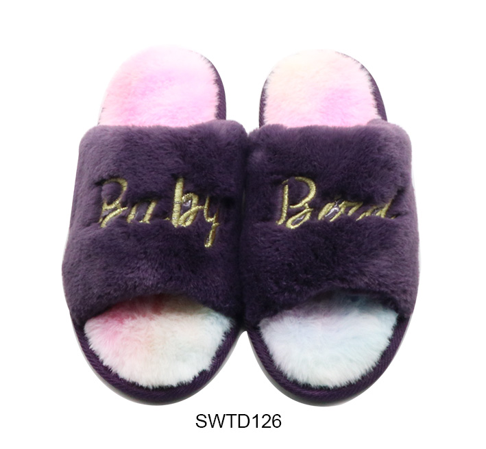 Indoor Plush Flat Slippers
