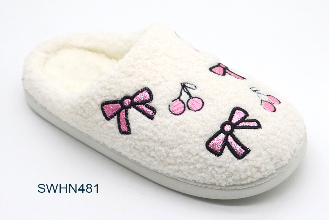 Indoor Plush Flat Slippers