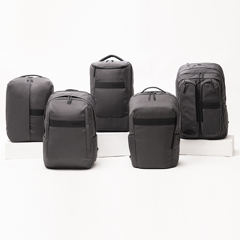 Gray Large Capacity Business Laptop Backpack for Travel