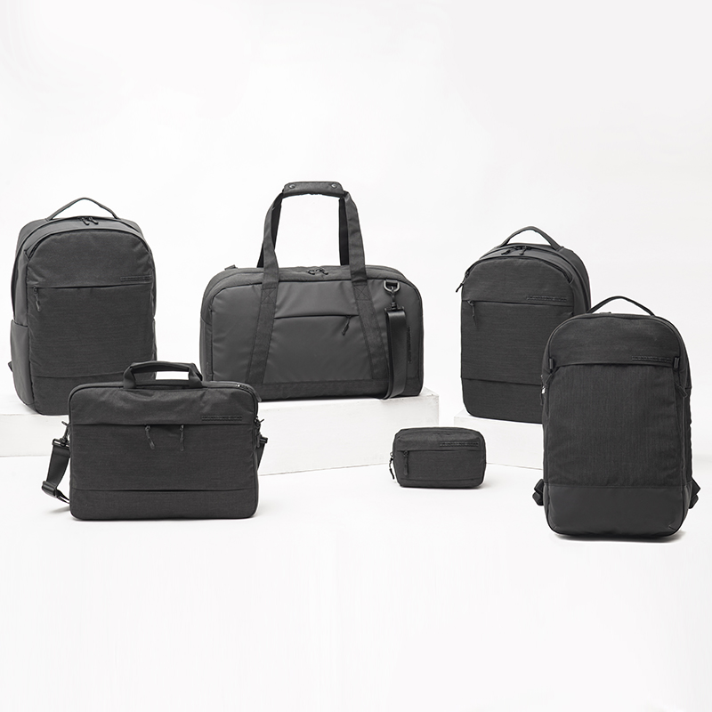 Black Leather Business Backpack for Travel and Laptops