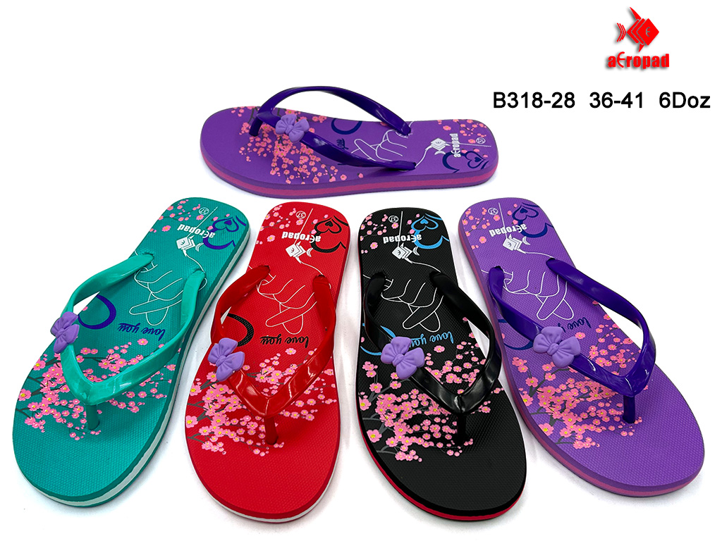 HI FRIEND B318-2B Floral PVC Slippers