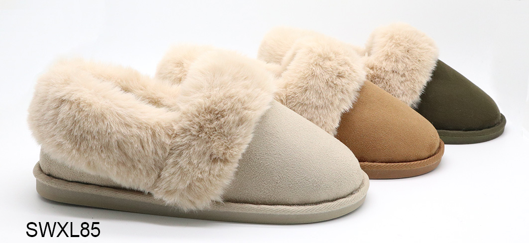 Indoor Plush Flat Slippers