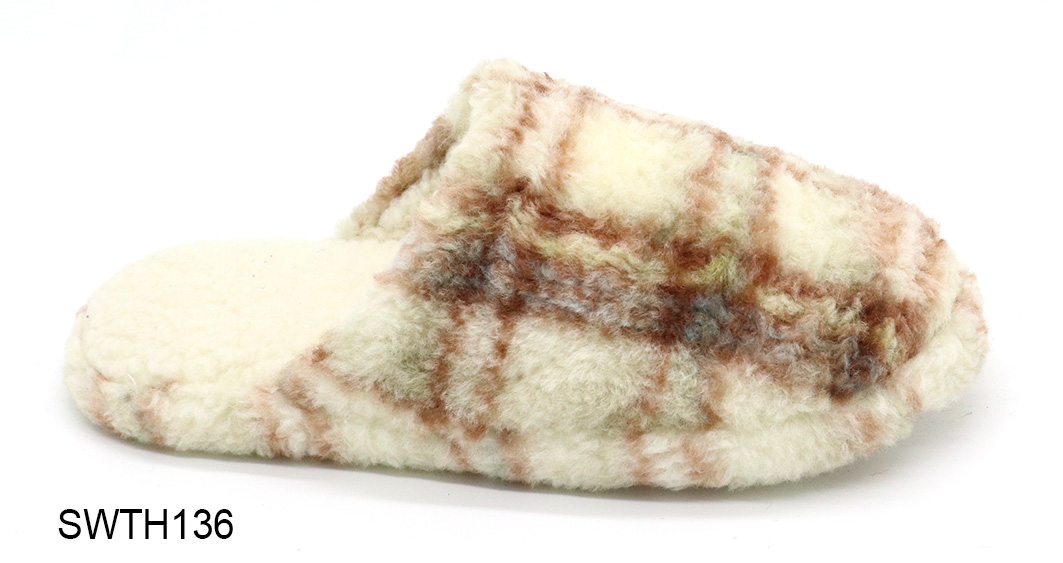 Indoor Plush Flat Slippers