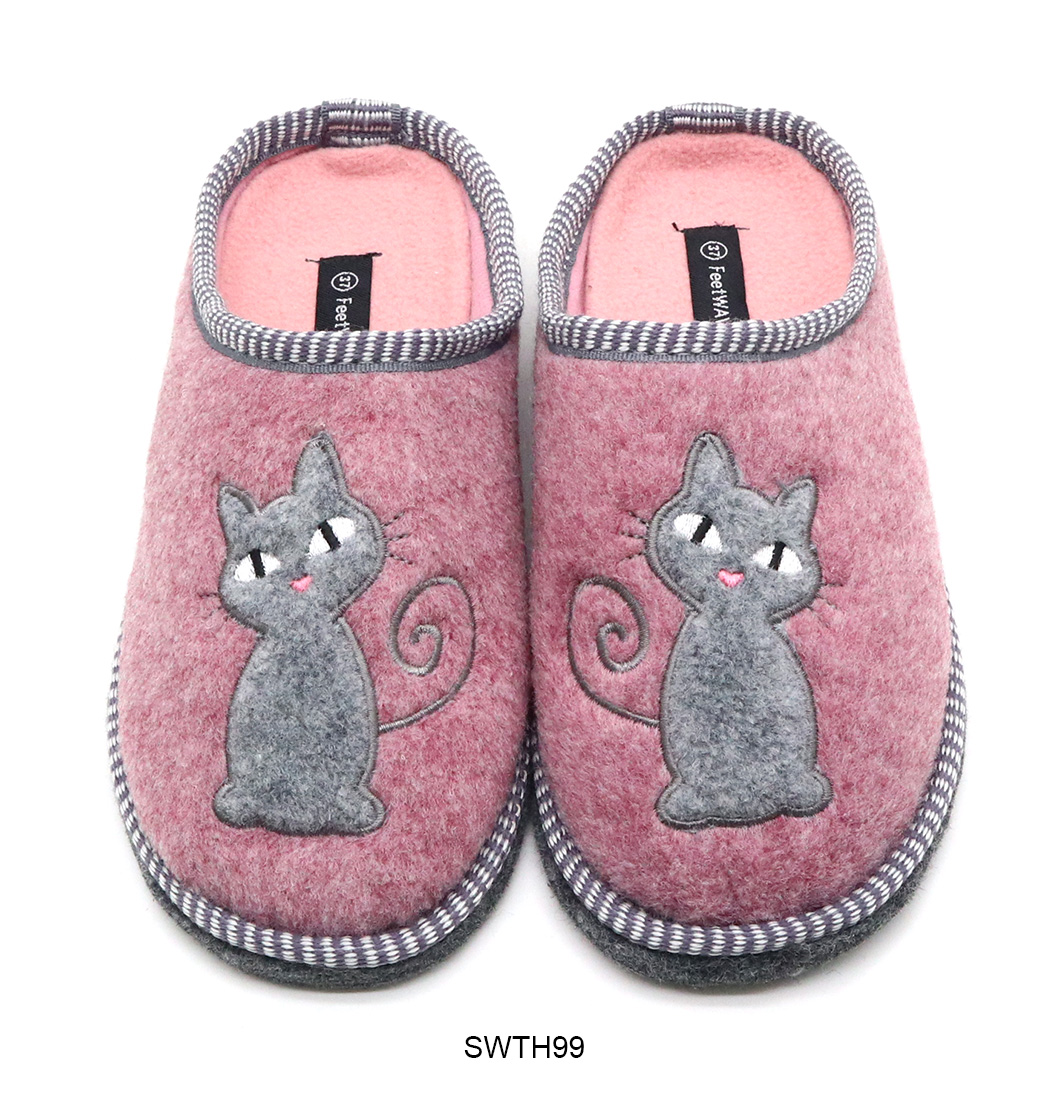 Indoor Plush Flat Slippers