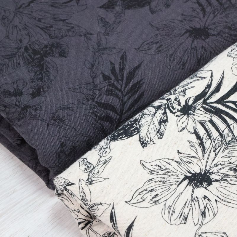 Polyester linen cotton printed fabric
