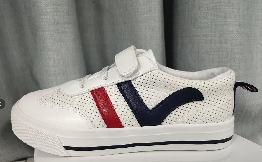 White Cross-Binding Velcro Non-Slip Rubber Shoes
