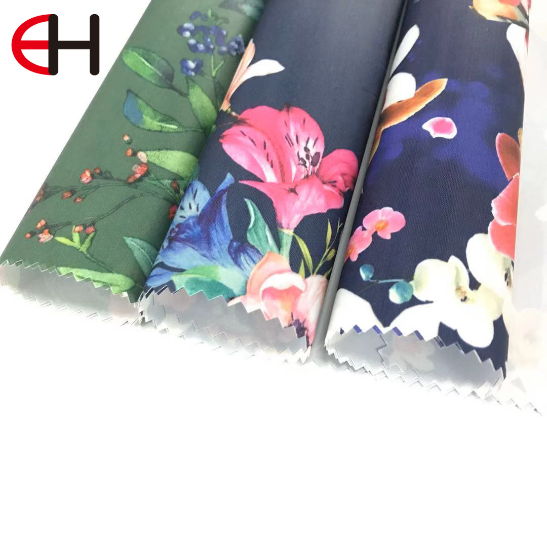 210T Taffeta Printed Fabric with White PVC Coating