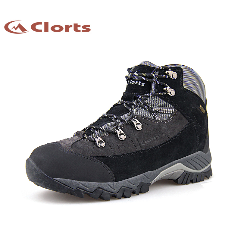CLORTS Suede Leather Waterproof Hiking Boots with Rubber Outsole