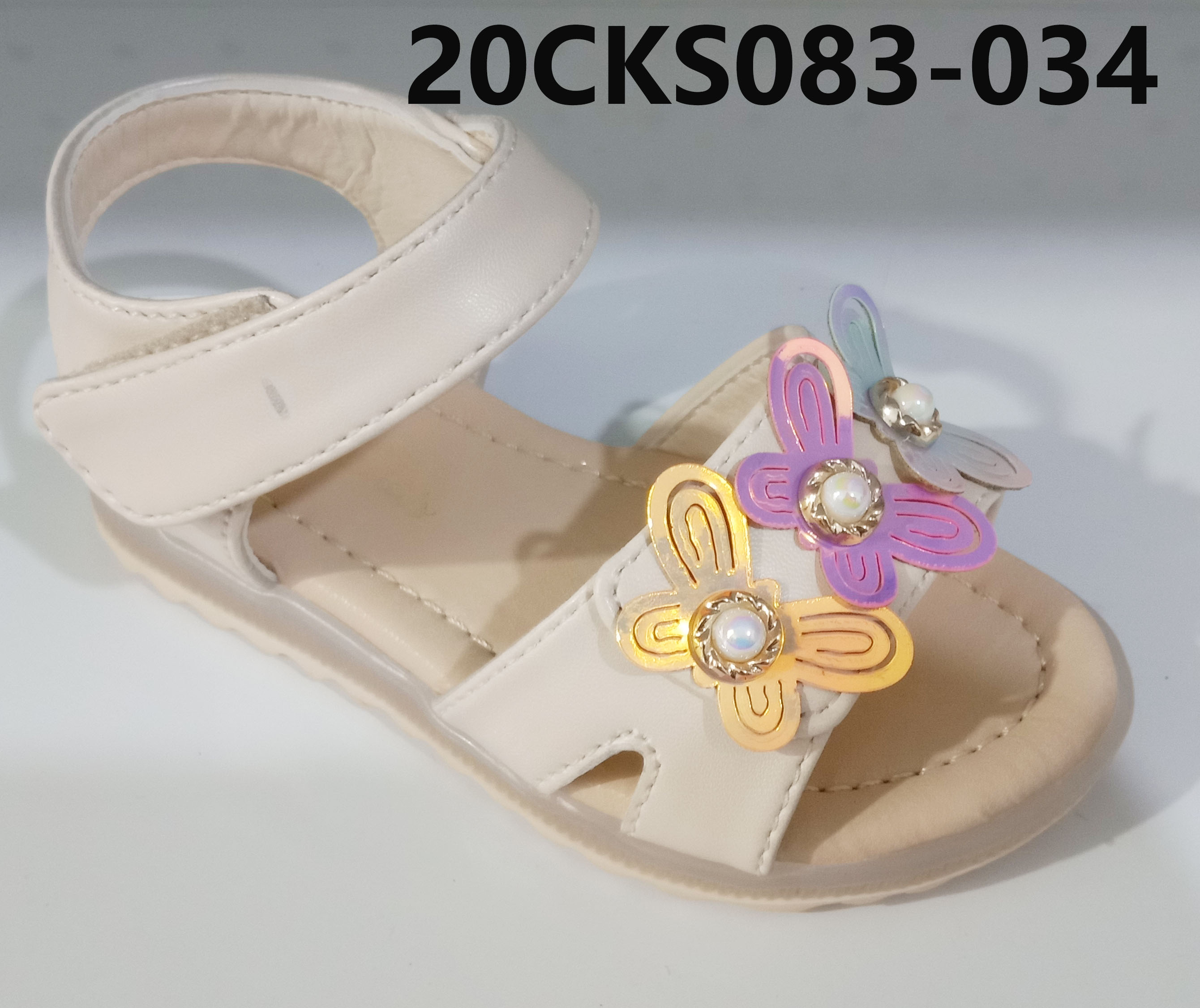 Girl's Lamp Sandals with Velcro