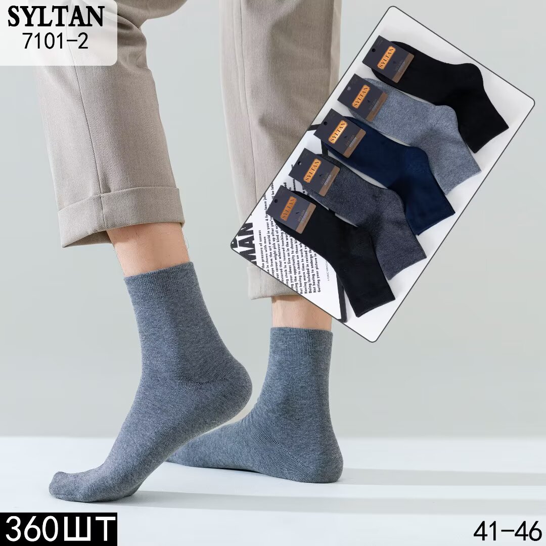 SYLTAN Assorted Colors Plain Men's Socks (10 Pairs)