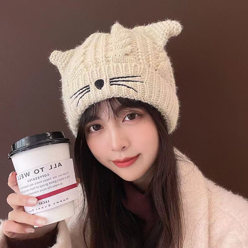 Custom Winter Cartoon Women's Knitted Beanie Hat