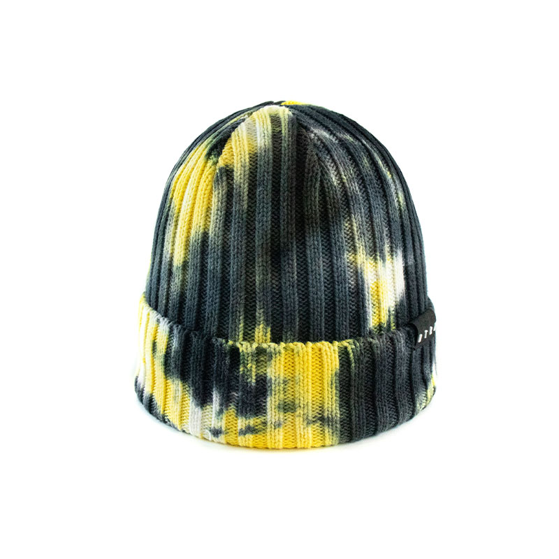 100% Cotton Unisex Tie-Dye Washed Beanie for Streetwear