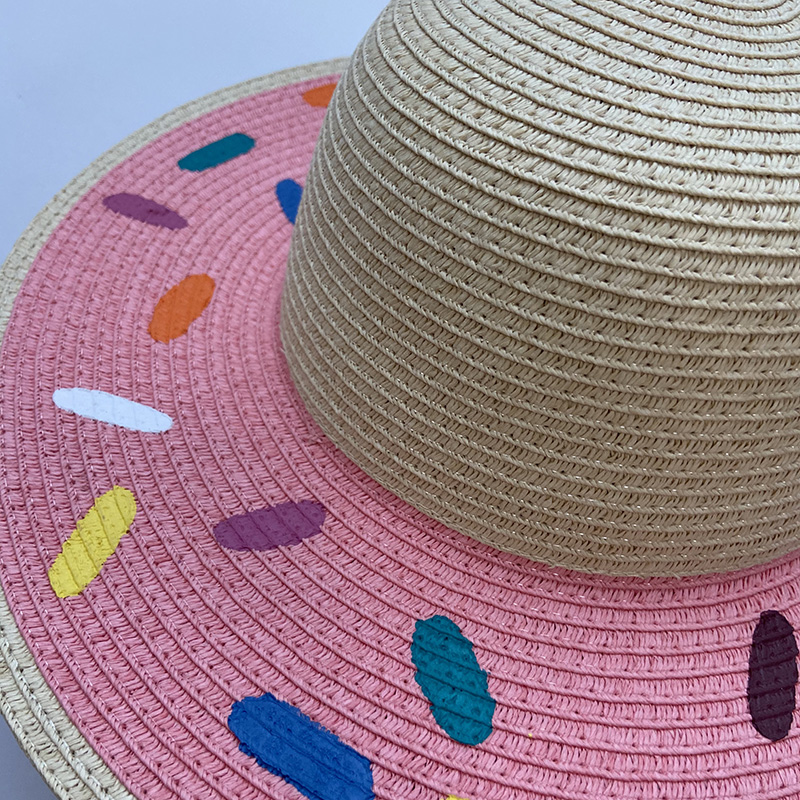 Kids Watermelon Design Paper Straw Summer Hat