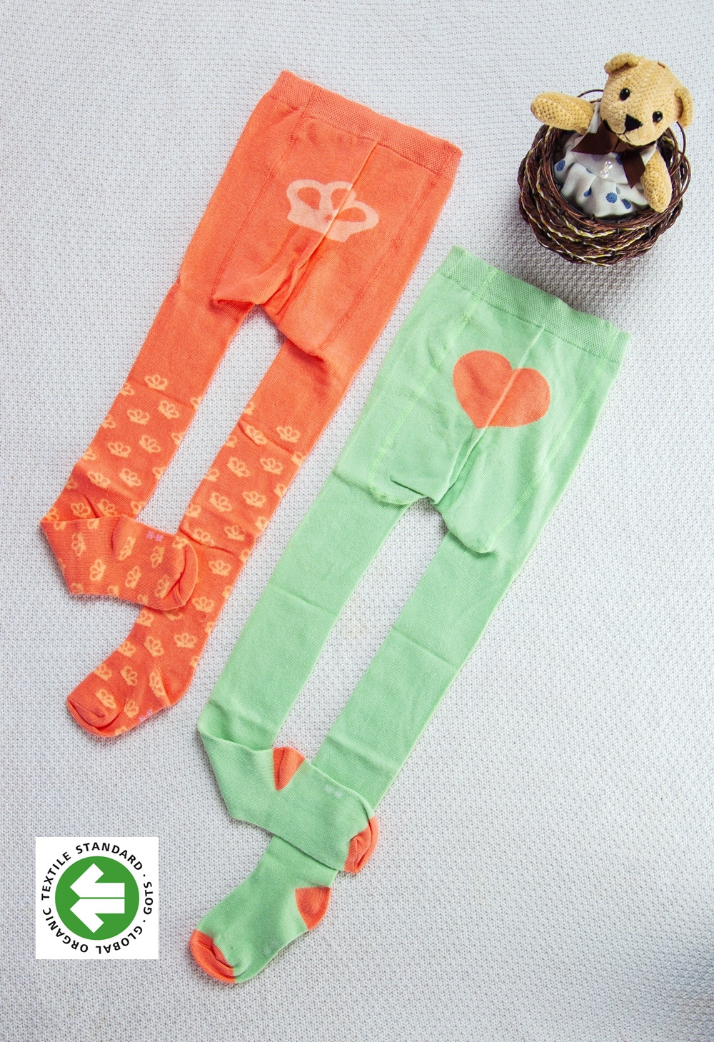 Kids Organic Cotton Tights with GOTS Certification