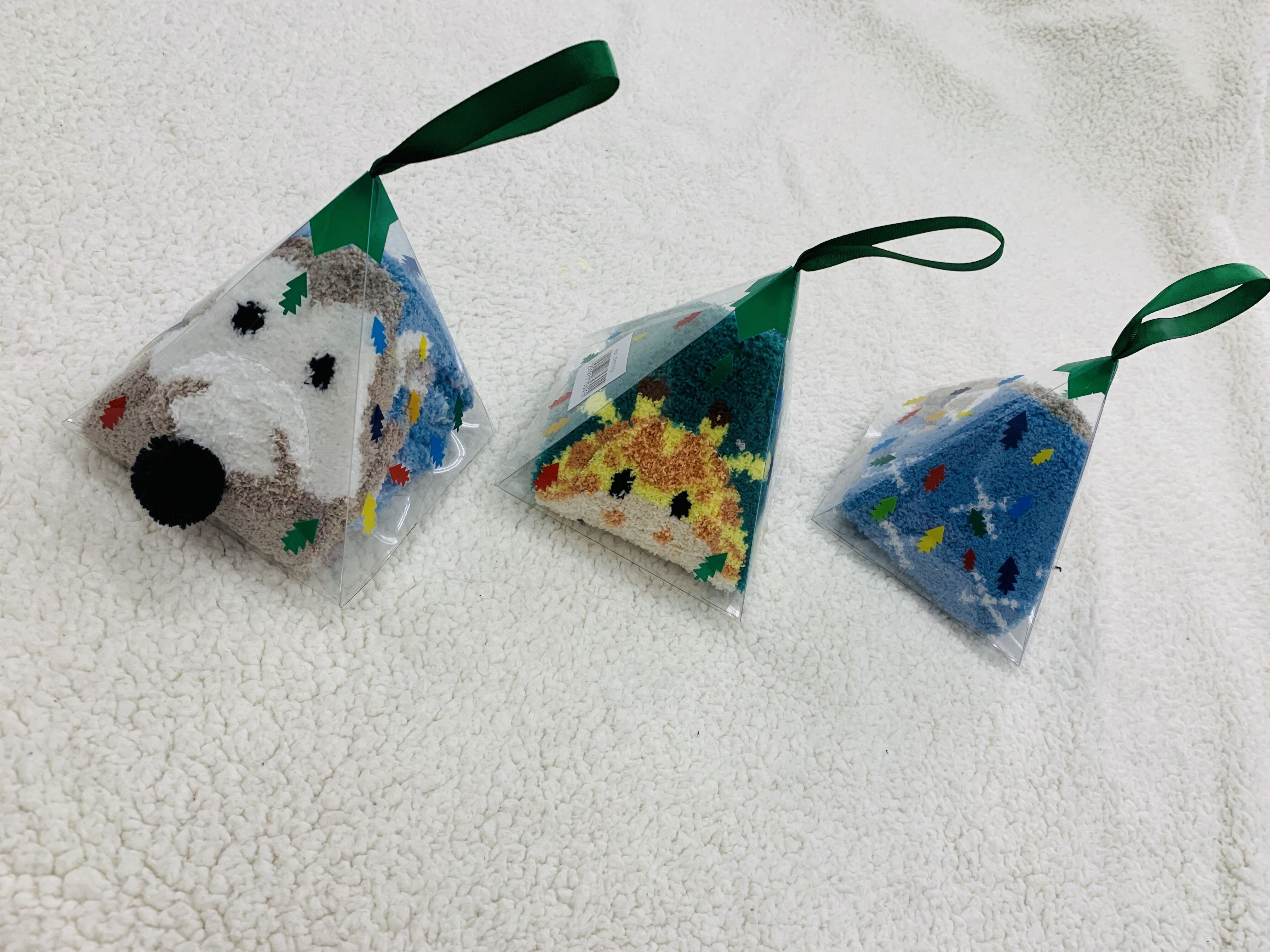 Boxed Cozy Jacquard Socks with 3D Nose