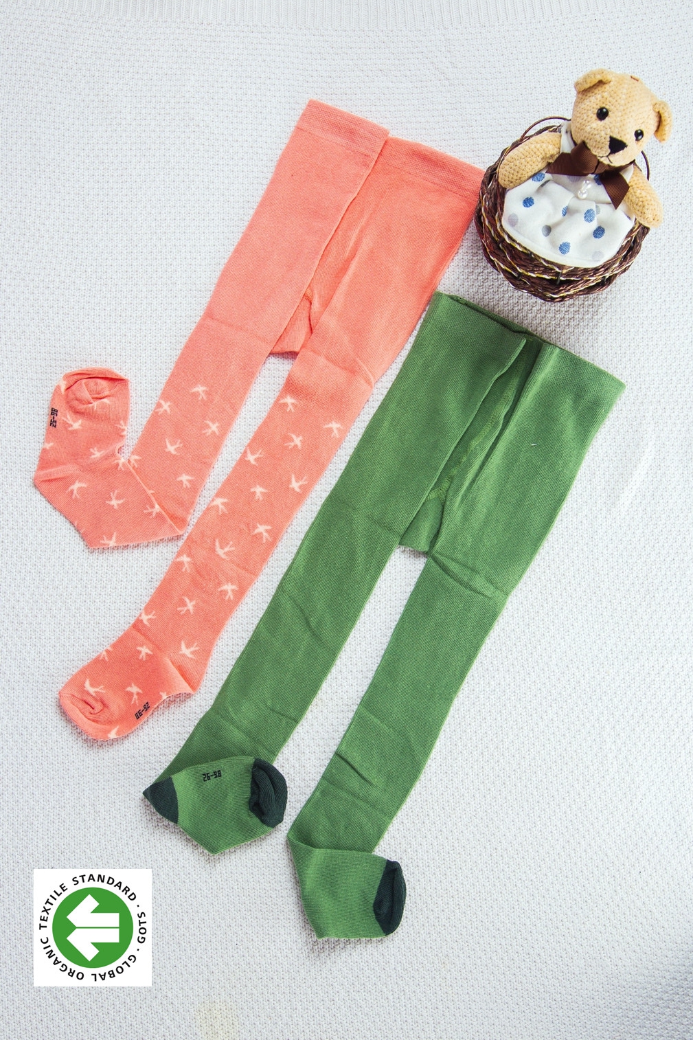 Organic Cotton Kids Tights with GOTS Certification