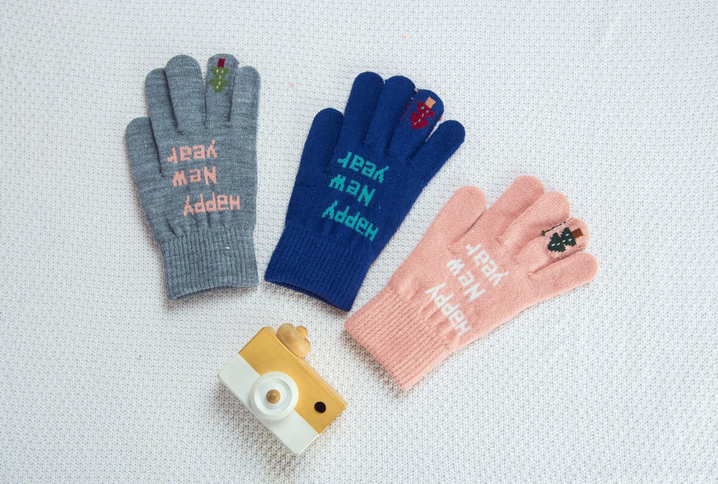 Women's Acrylic Jacquard Gloves