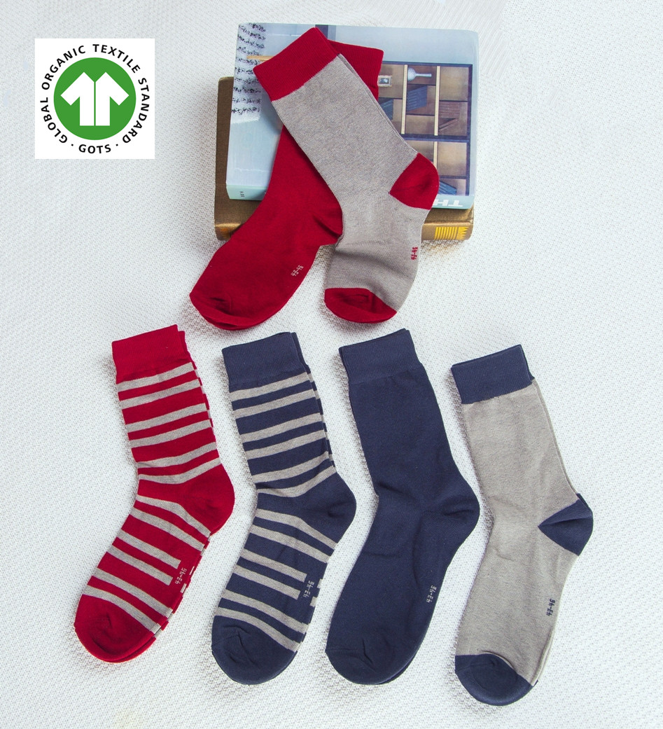 Men's socks with GOTS certification