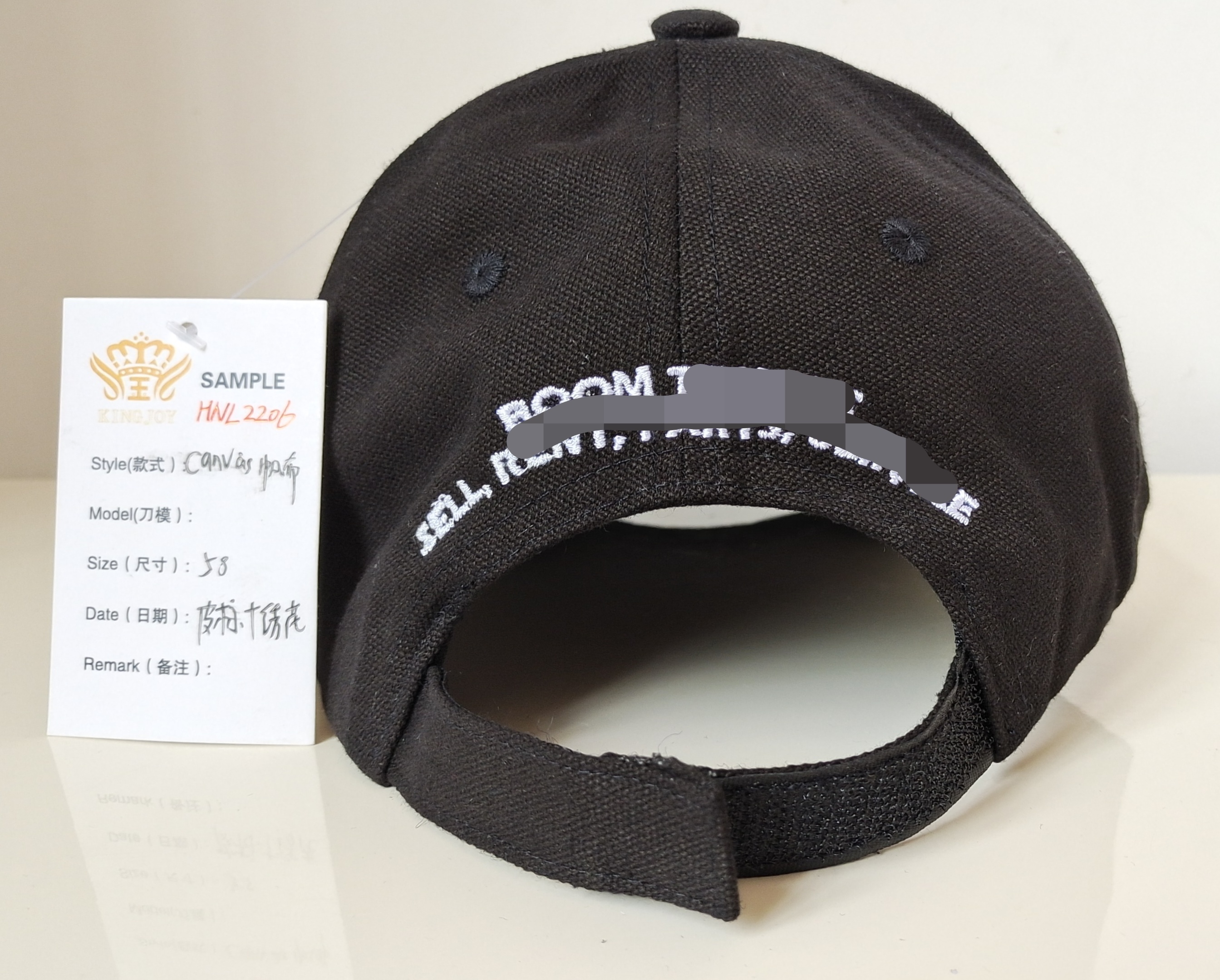 Custom Rubber Patch Cotton Canvas Snapback Golf Cap