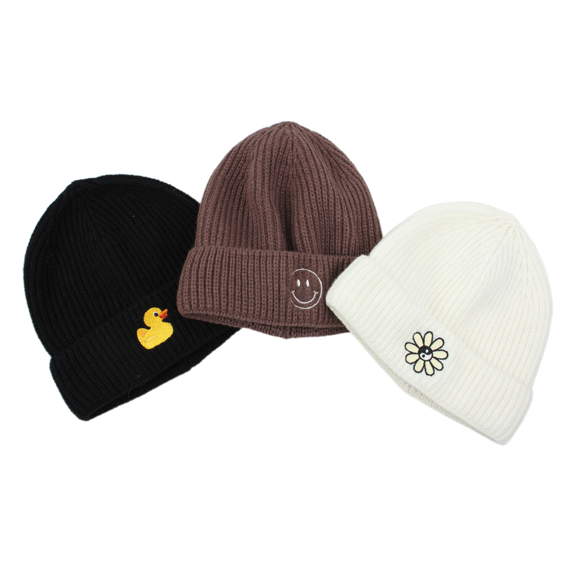Kids Knitted Hat with Custom Embroidery