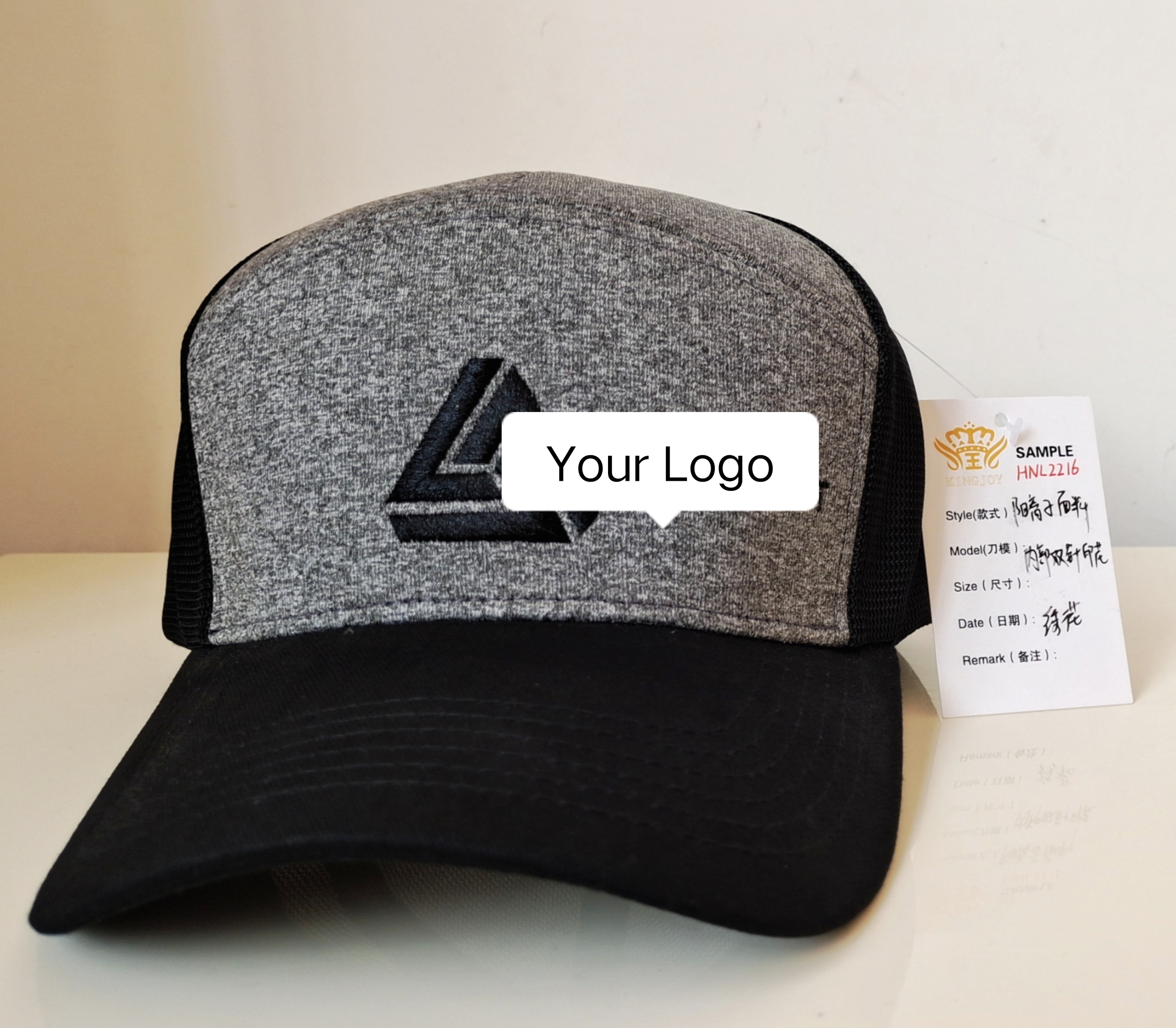 Unstructured Low Profile Cationic Fabric Baseball Cap with Mesh Visor