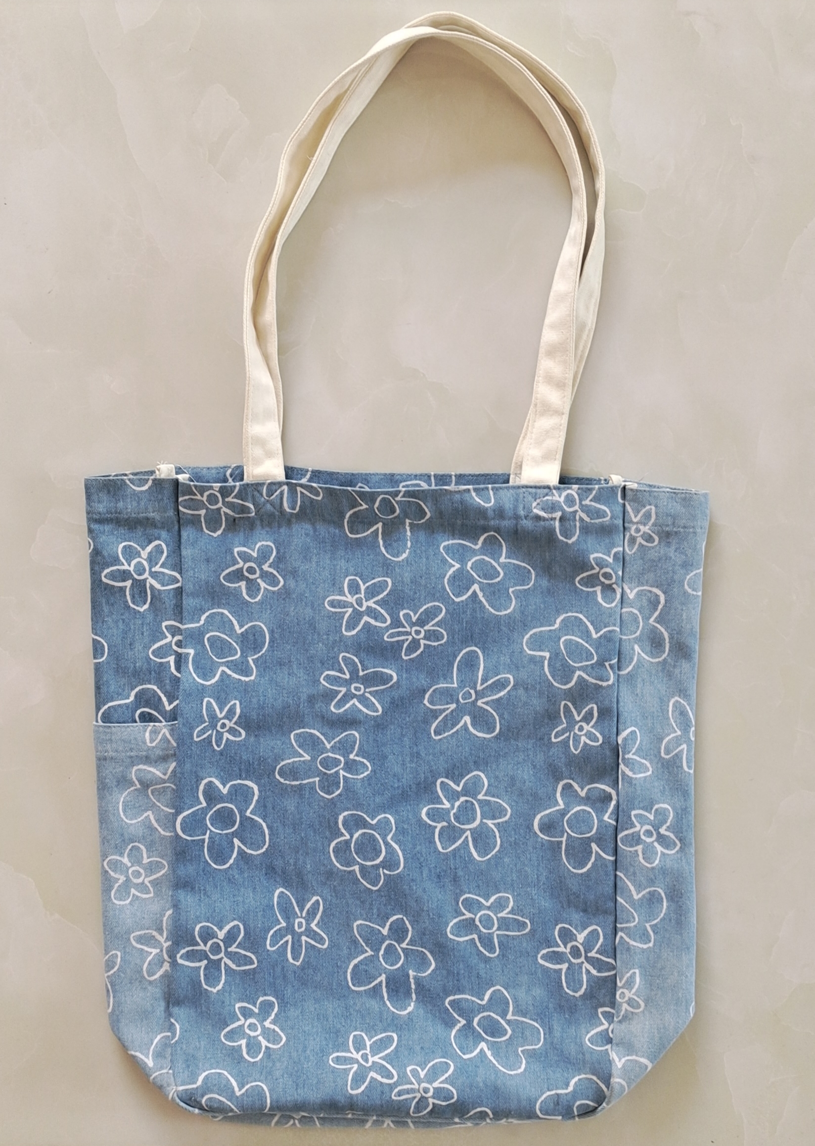 Customizable 12oz Cotton Canvas Denim Tote Bag
