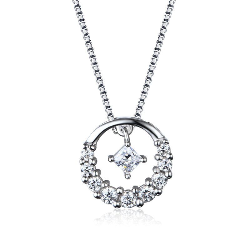 S925 Sterling Silver Pendant with Korean Style Silver Necklace