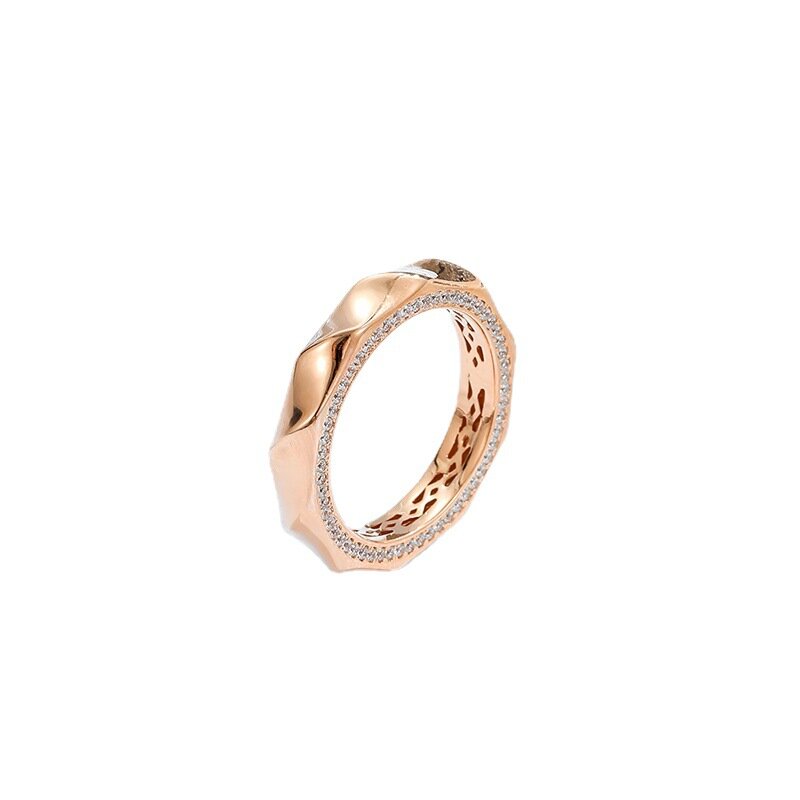 Zircon Gold Plated Female Ring