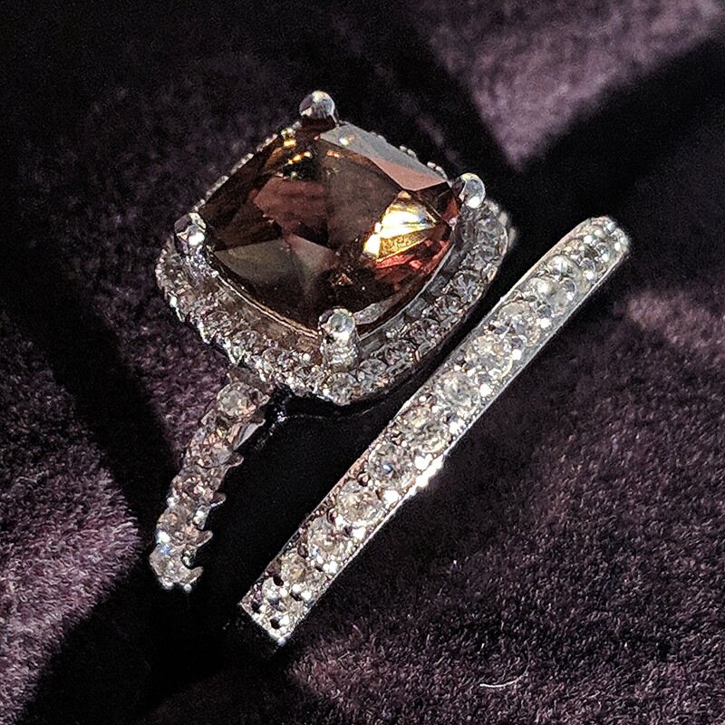 Luxury Round Geometric Premium Women's Combination Ring