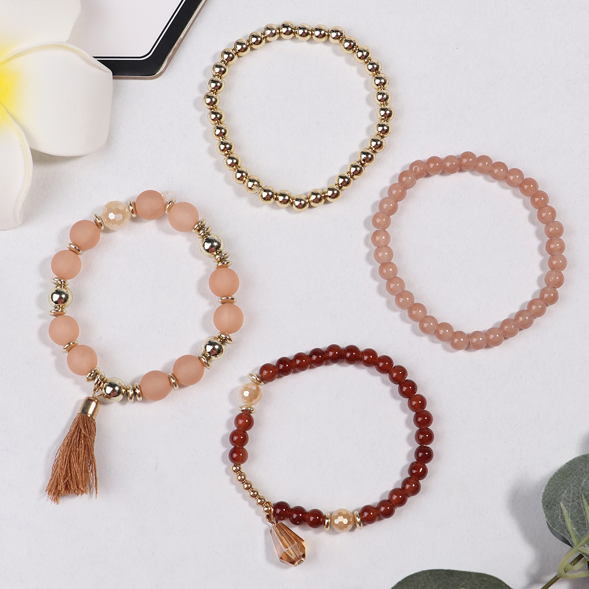 Bohemian Style Multi-Layer Crystal Tassel Bracelet