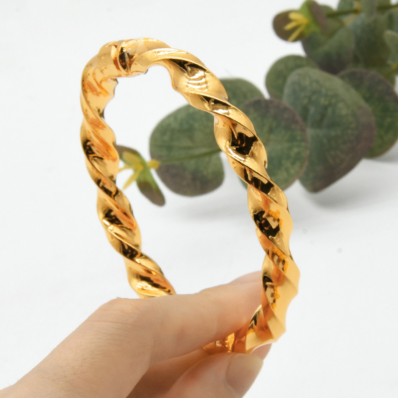 24K Gold Plated Simulation Bracelet for Ethiopian and Indian Women