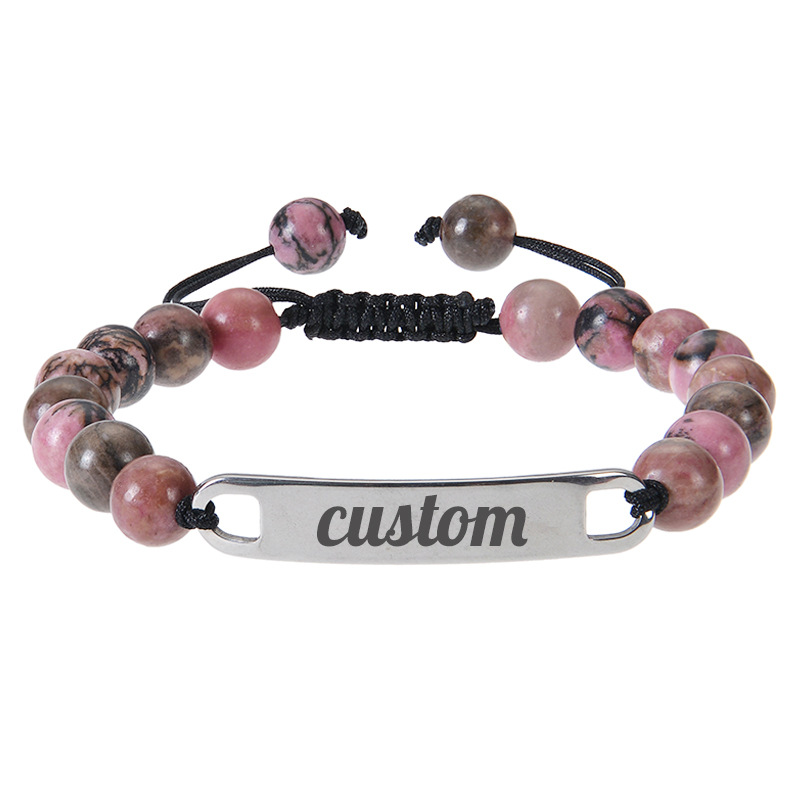 Customized Name Engraved Couple Handmade Bracelet