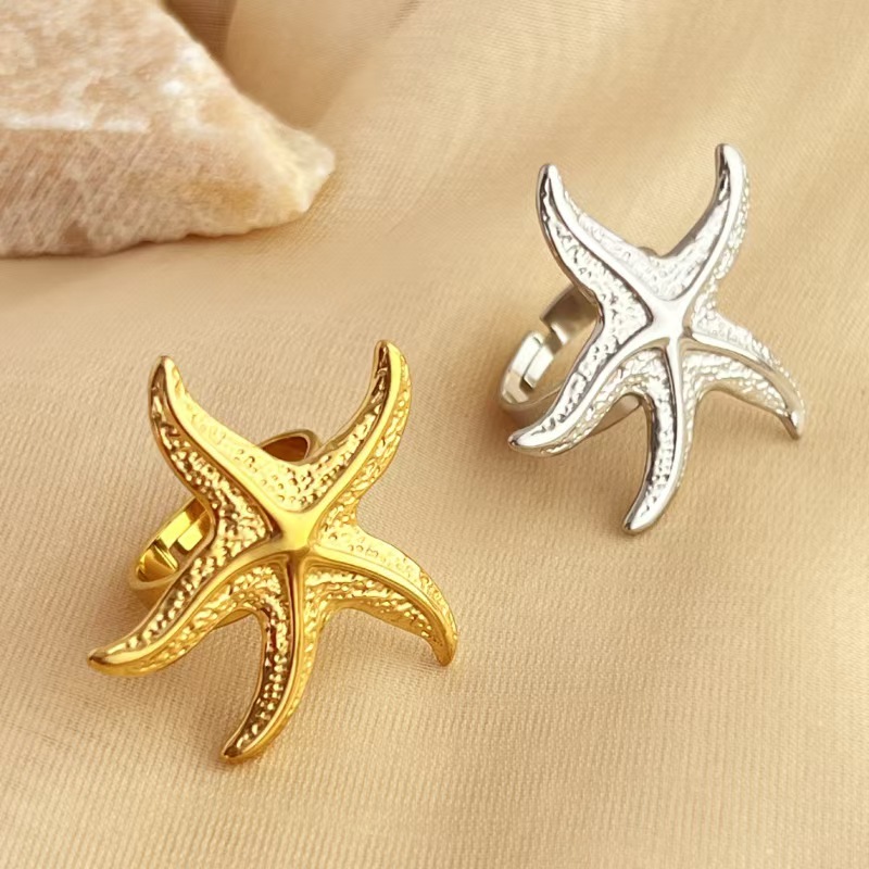 Stainless Steel Starfish Ring