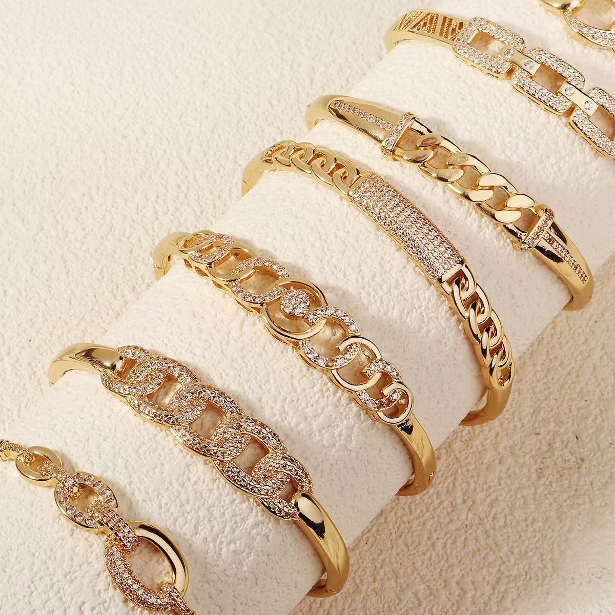 European and American high-end zircon open bracelet