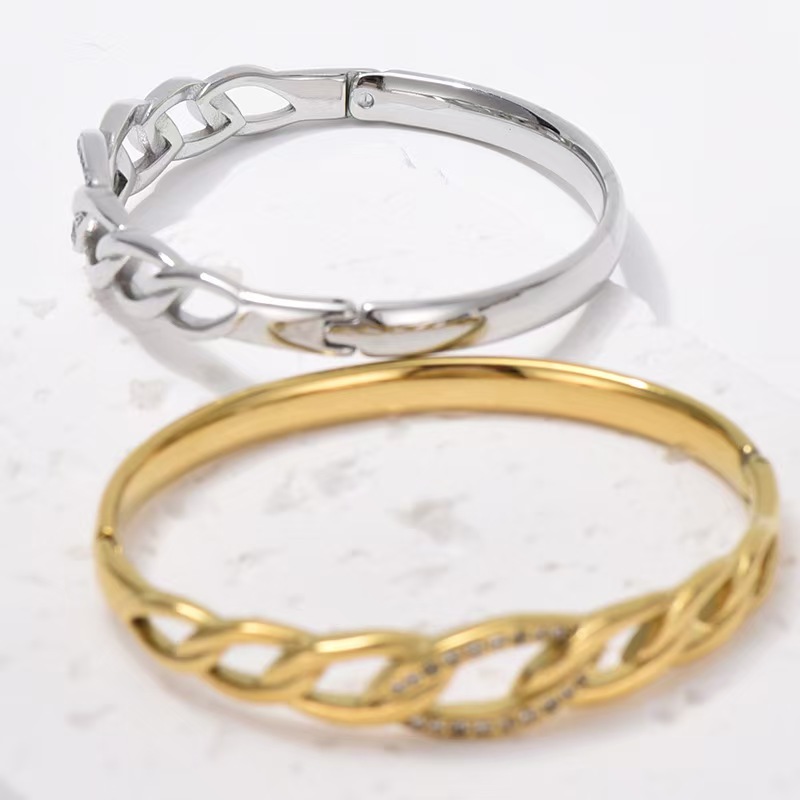 Fried Dough Twists Stainless Steel Bracelet